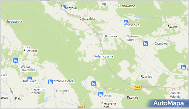 mapa Adamczycha, Adamczycha na mapie Targeo