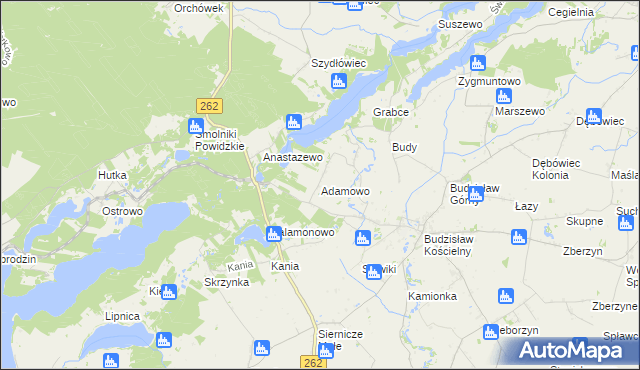 mapa Adamowo gmina Kleczew, Adamowo gmina Kleczew na mapie Targeo