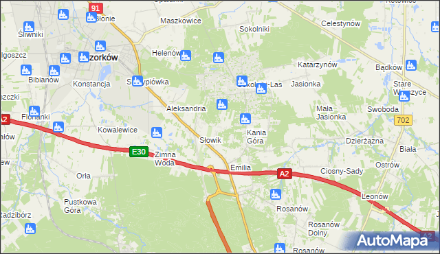 mapa Adolfów gmina Zgierz, Adolfów gmina Zgierz na mapie Targeo