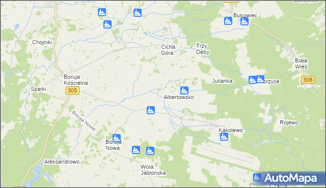 mapa Albertowsko, Albertowsko na mapie Targeo