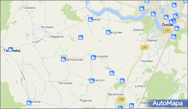 mapa Annopole gmina Tarnówka, Annopole gmina Tarnówka na mapie Targeo