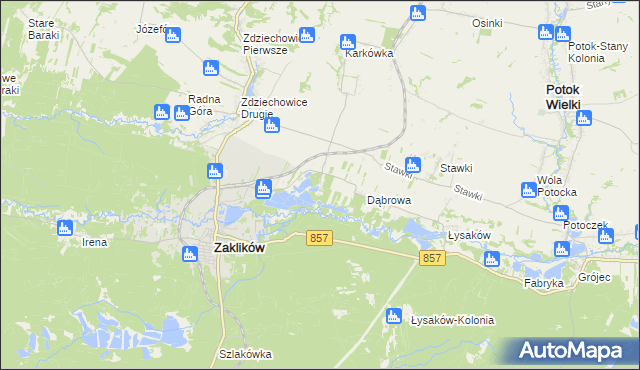 mapa Antoniówka gmina Zaklików, Antoniówka gmina Zaklików na mapie Targeo