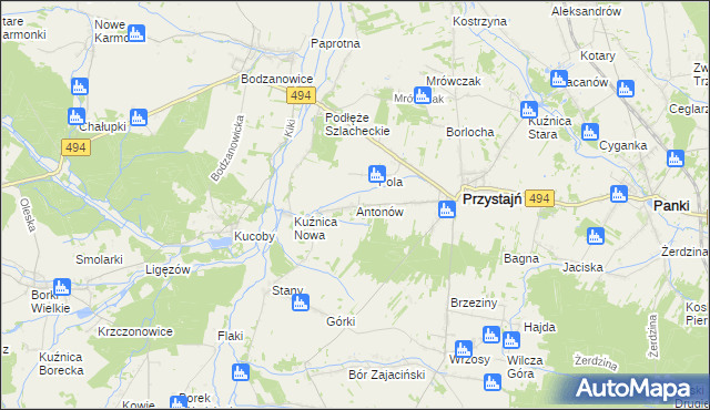 mapa Antonów, Antonów na mapie Targeo