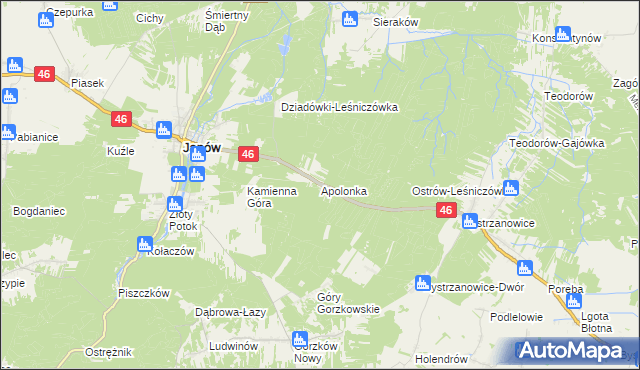 mapa Apolonka gmina Janów, Apolonka gmina Janów na mapie Targeo