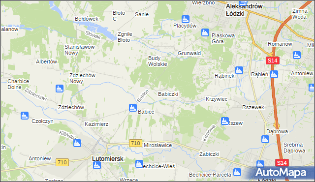 mapa Babiczki, Babiczki na mapie Targeo