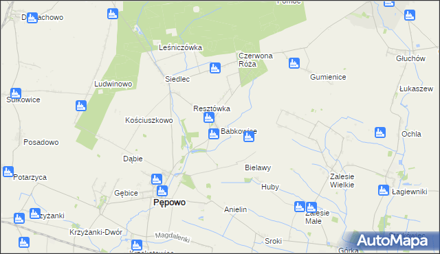 mapa Babkowice, Babkowice na mapie Targeo