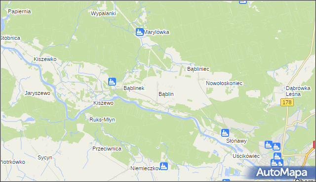 mapa Bąblin, Bąblin na mapie Targeo