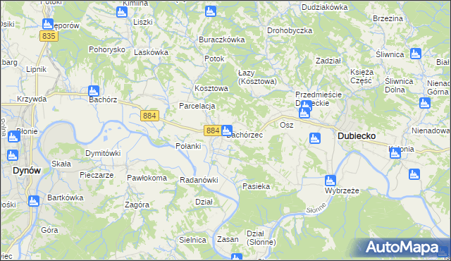 mapa Bachórzec, Bachórzec na mapie Targeo