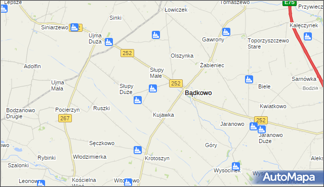 mapa Bądkówek, Bądkówek na mapie Targeo