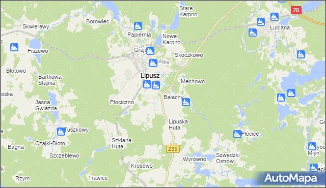 mapa Bałachy, Bałachy na mapie Targeo