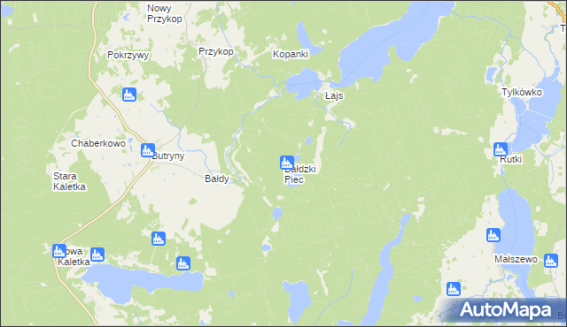 mapa Bałdzki Piec, Bałdzki Piec na mapie Targeo