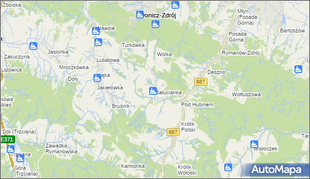 mapa Bałucianka, Bałucianka na mapie Targeo