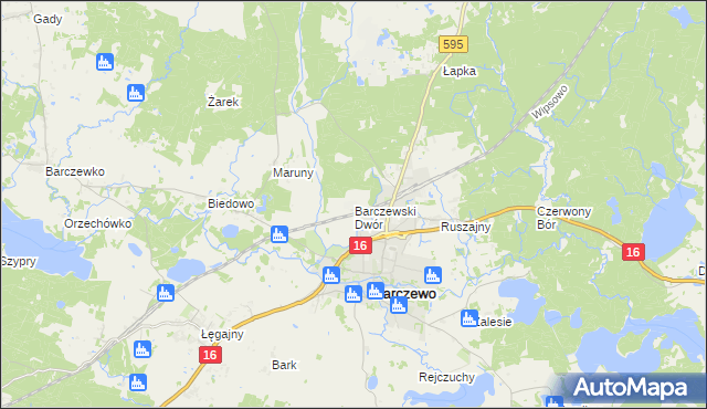 mapa Barczewski Dwór, Barczewski Dwór na mapie Targeo