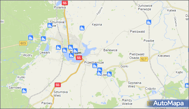 mapa Barlewiczki, Barlewiczki na mapie Targeo