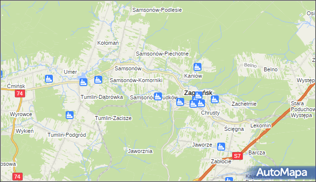 mapa Bartków gmina Zagnańsk, Bartków gmina Zagnańsk na mapie Targeo
