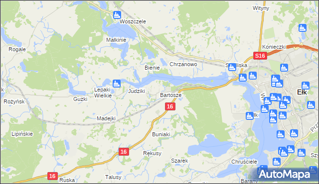 mapa Bartosze, Bartosze na mapie Targeo