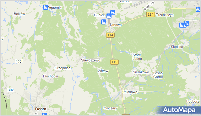 mapa Bartoszewo, Bartoszewo na mapie Targeo