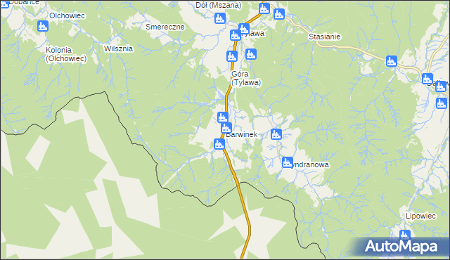 mapa Barwinek gmina Dukla, Barwinek gmina Dukla na mapie Targeo