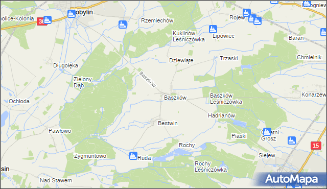 mapa Baszków, Baszków na mapie Targeo