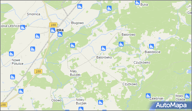 mapa Batorówko, Batorówko na mapie Targeo