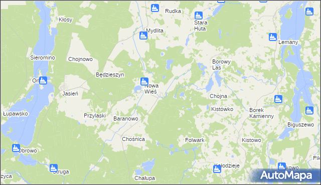 mapa Bawernica, Bawernica na mapie Targeo