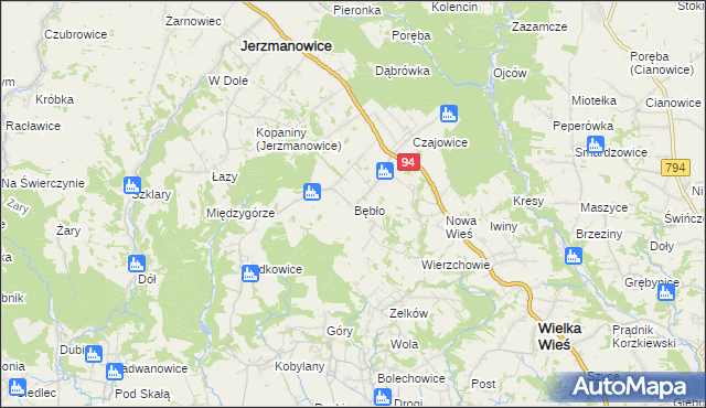 mapa Bębło, Bębło na mapie Targeo