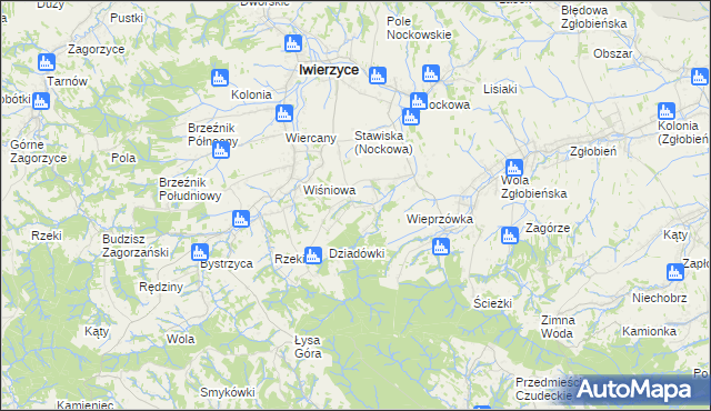 mapa Będzienica, Będzienica na mapie Targeo