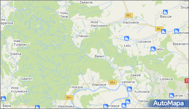 mapa Bełwin, Bełwin na mapie Targeo