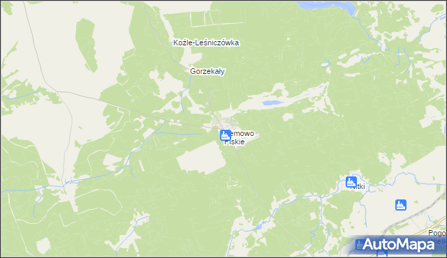 mapa Bemowo Piskie, Bemowo Piskie na mapie Targeo