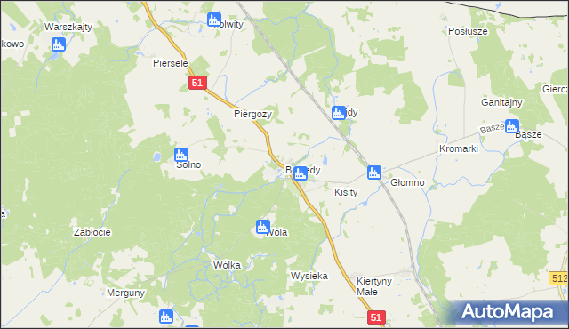 mapa Bezledy, Bezledy na mapie Targeo