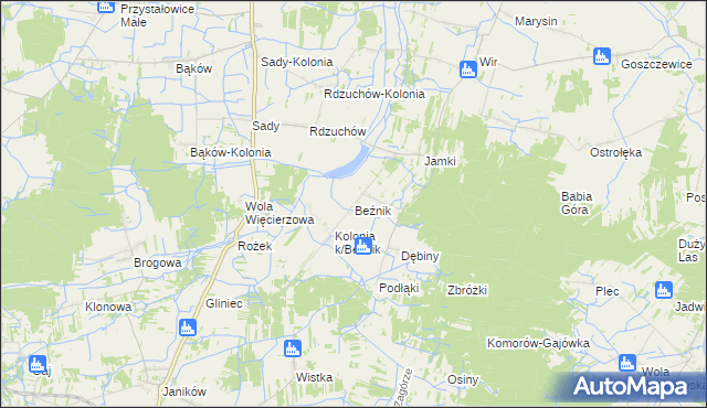 mapa Beźnik, Beźnik na mapie Targeo