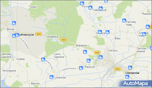 mapa Biadaszki gmina Odolanów, Biadaszki gmina Odolanów na mapie Targeo