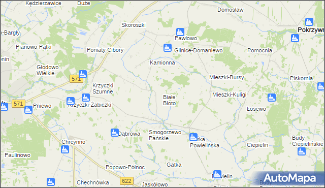 mapa Białe Błoto gmina Winnica, Białe Błoto gmina Winnica na mapie Targeo