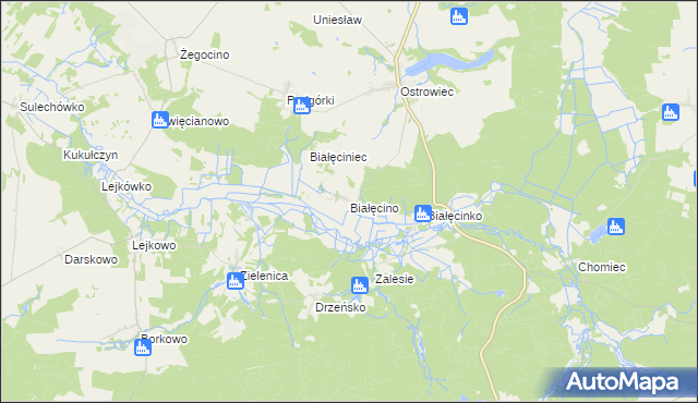 mapa Białęcino, Białęcino na mapie Targeo