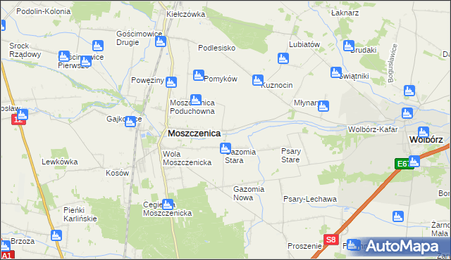 mapa Białkowice, Białkowice na mapie Targeo