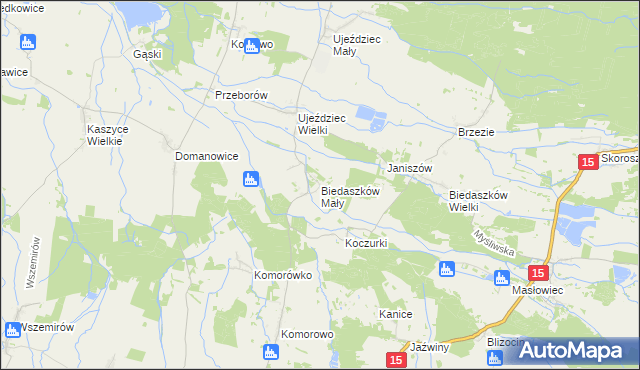 mapa Biedaszków Mały, Biedaszków Mały na mapie Targeo