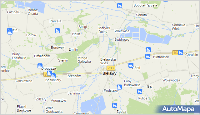 mapa Bielawska Wieś, Bielawska Wieś na mapie Targeo