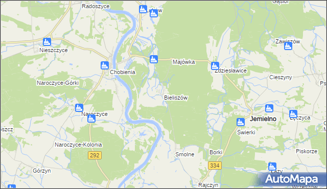 mapa Bieliszów, Bieliszów na mapie Targeo