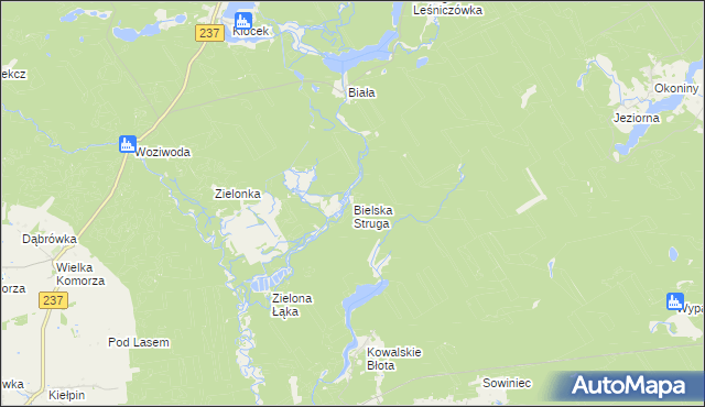 mapa Bielska Struga, Bielska Struga na mapie Targeo