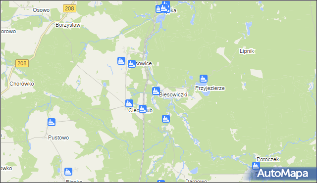 mapa Biesowiczki, Biesowiczki na mapie Targeo