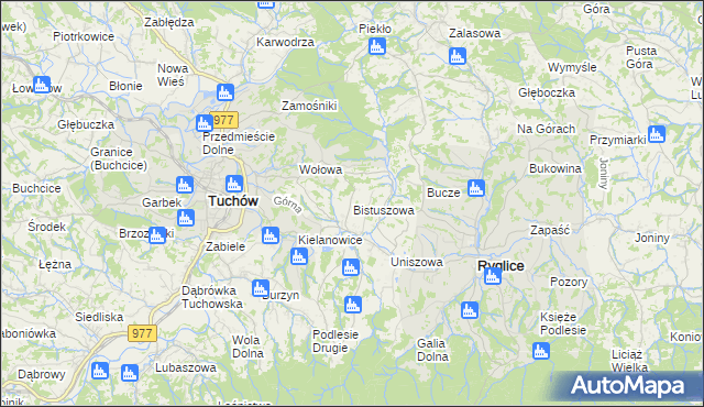 mapa Bistuszowa, Bistuszowa na mapie Targeo