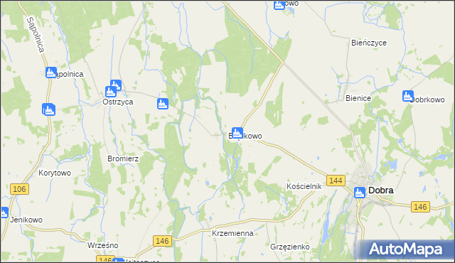 mapa Błądkowo, Błądkowo na mapie Targeo