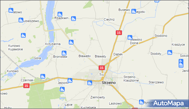 mapa Bławaty, Bławaty na mapie Targeo