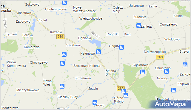 mapa Błenna, Błenna na mapie Targeo