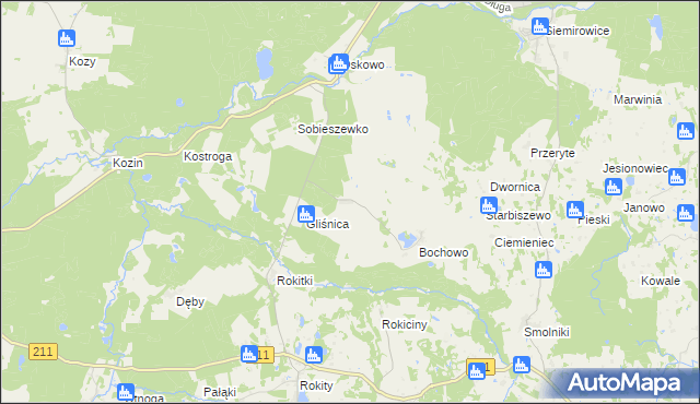 mapa Bochówko, Bochówko na mapie Targeo