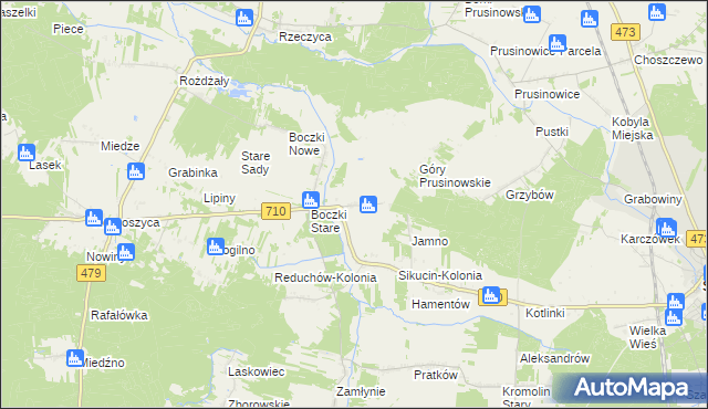 mapa Boczki-Parcela, Boczki-Parcela na mapie Targeo