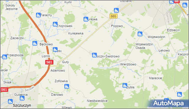 mapa Boczki-Świdrowo, Boczki-Świdrowo na mapie Targeo