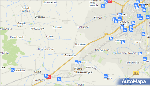 mapa Boczków, Boczków na mapie Targeo