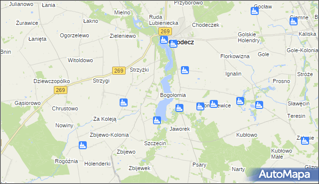 mapa Bogołomia, Bogołomia na mapie Targeo