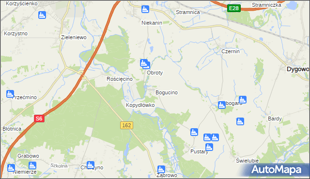 mapa Bogucino, Bogucino na mapie Targeo